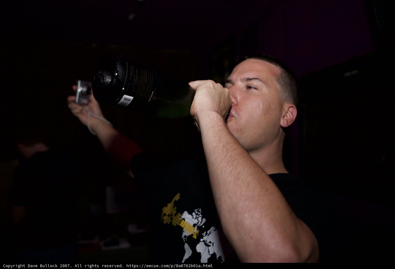 Thirsty Man Quenches His Thirst
