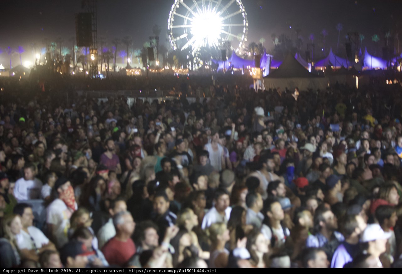Ferris Wheel over festival crowd