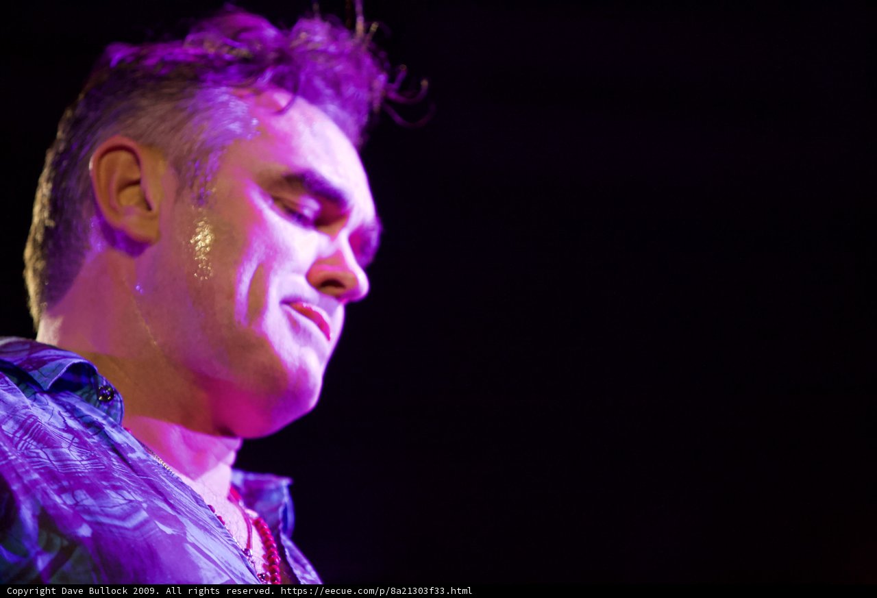 Morrissey Rocks Coachella with Purple Hair