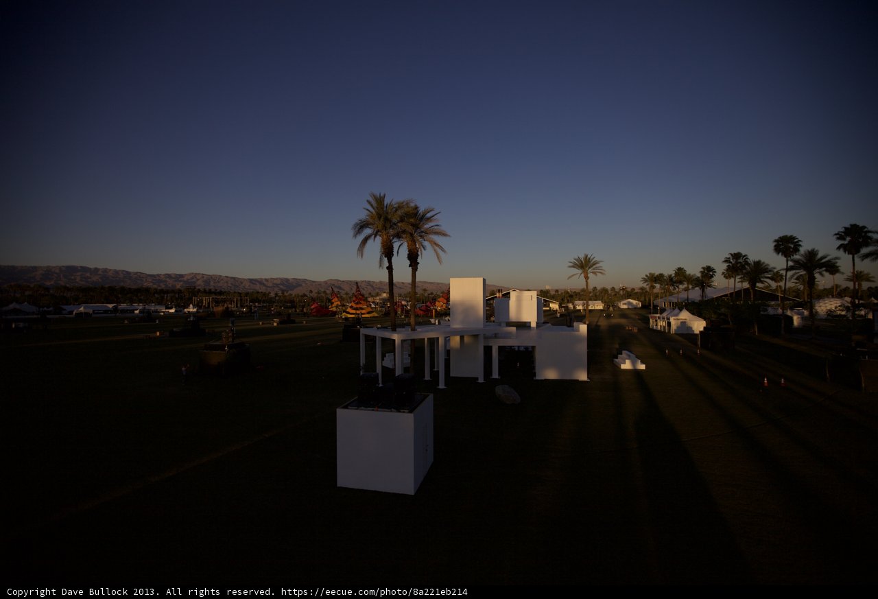 White House with Palm Trees in Coachella Valley