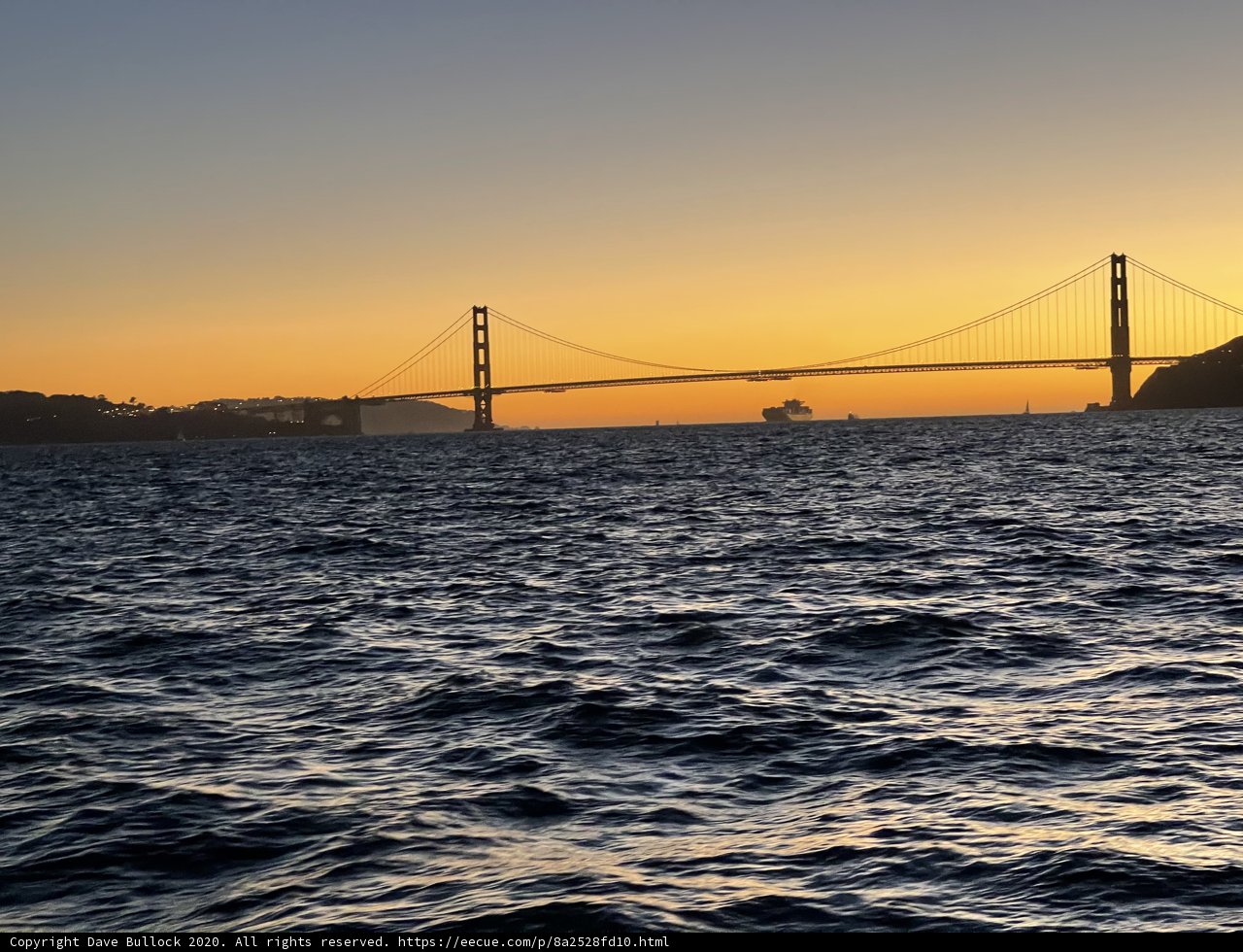 Sunset over Golden Gate Bridge