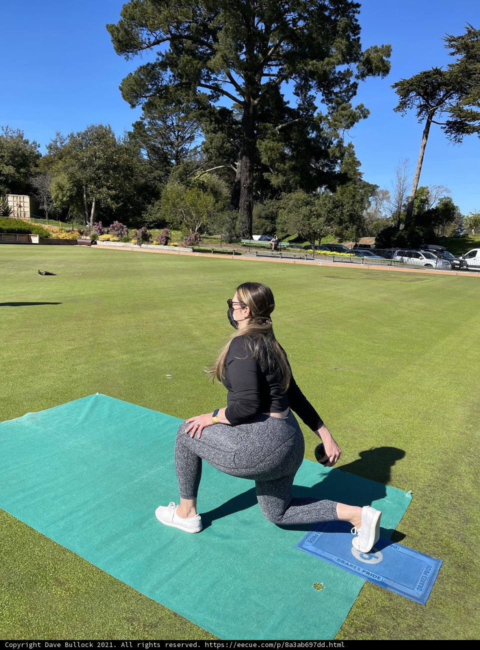 Warrior Yoga Pose in Golden Gate Park