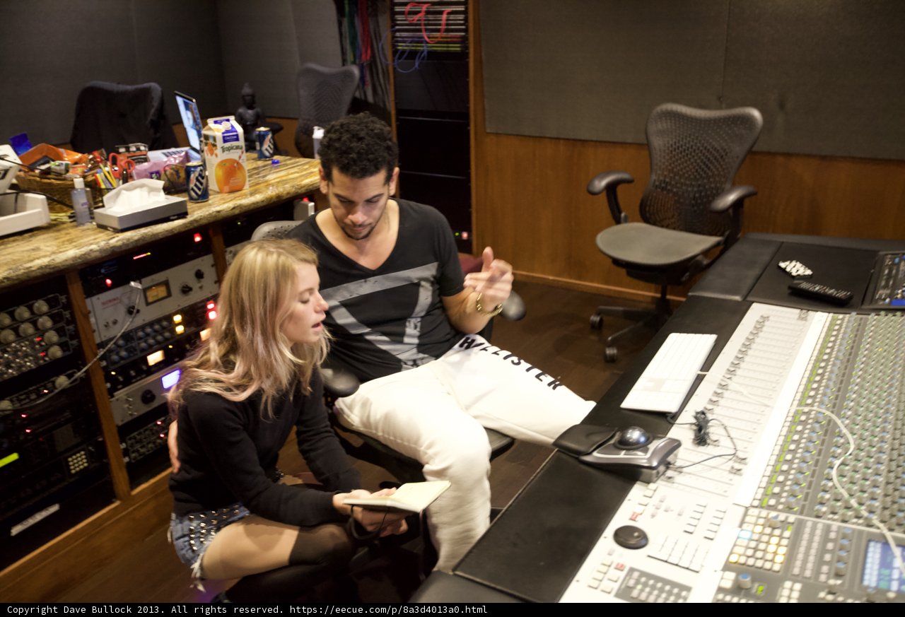 Marc Kinchen and Anabel Englund at the Recording Studio