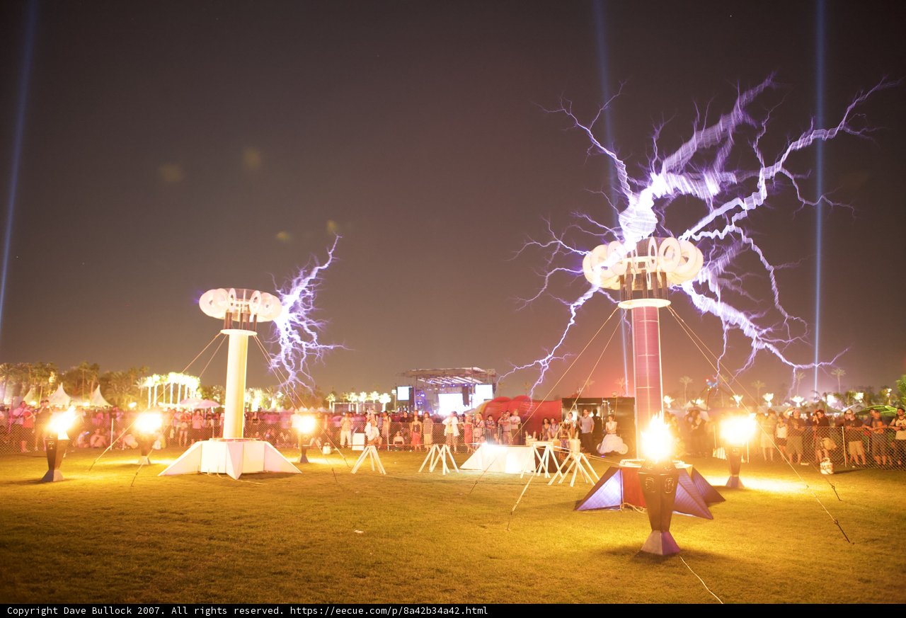 Electrifying Light Show at Coachella Saturday Night