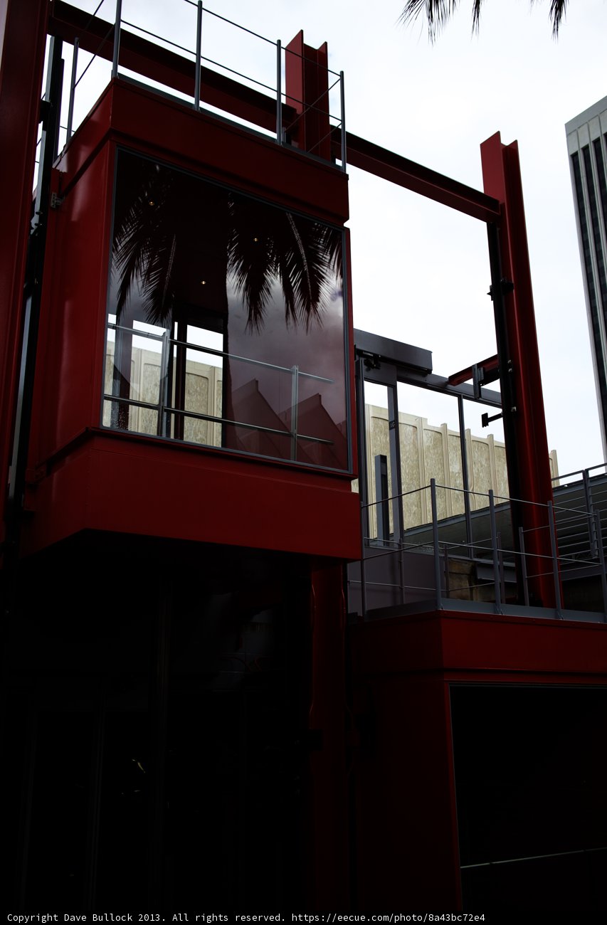 Vibrant Red Building in Urban Altadena