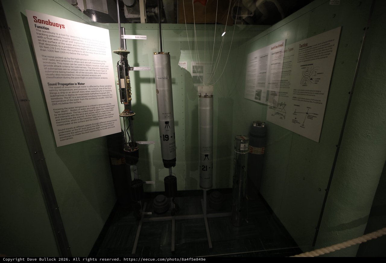Sonobuoy Display at USS Hornet Maritime Museum