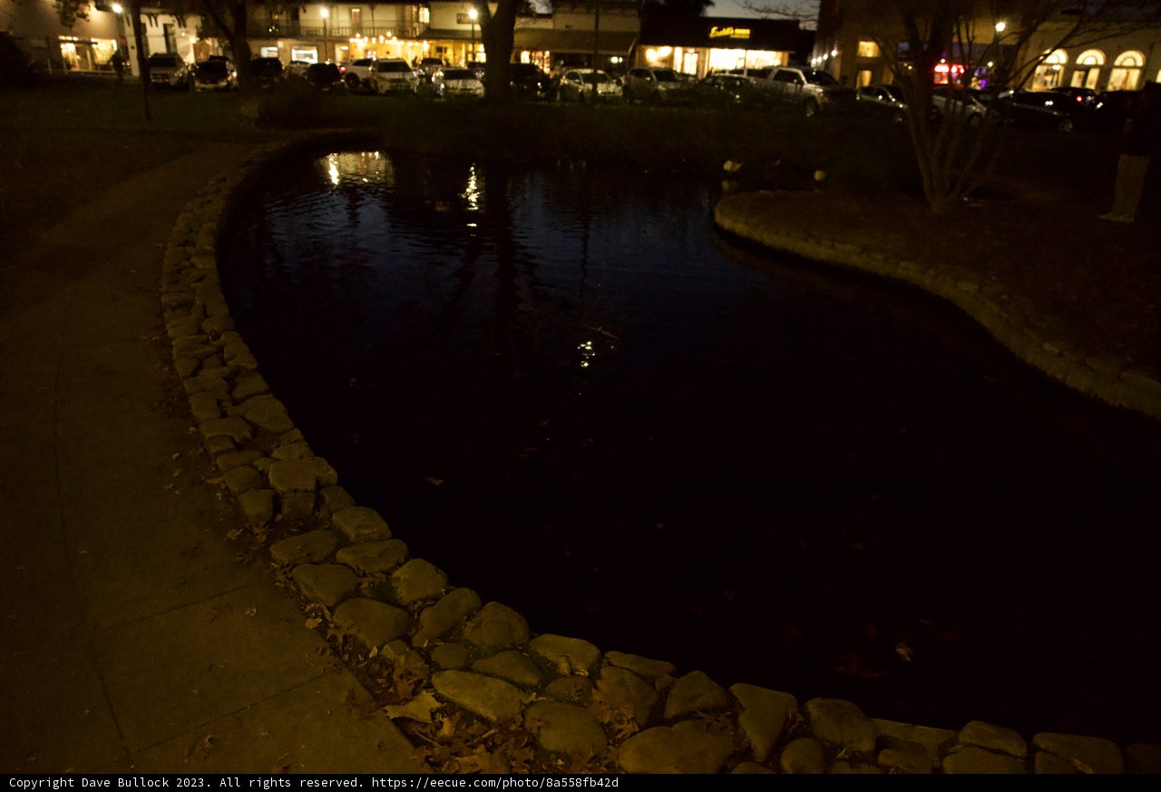 Nocturnal Reflections in Downtown Sonoma