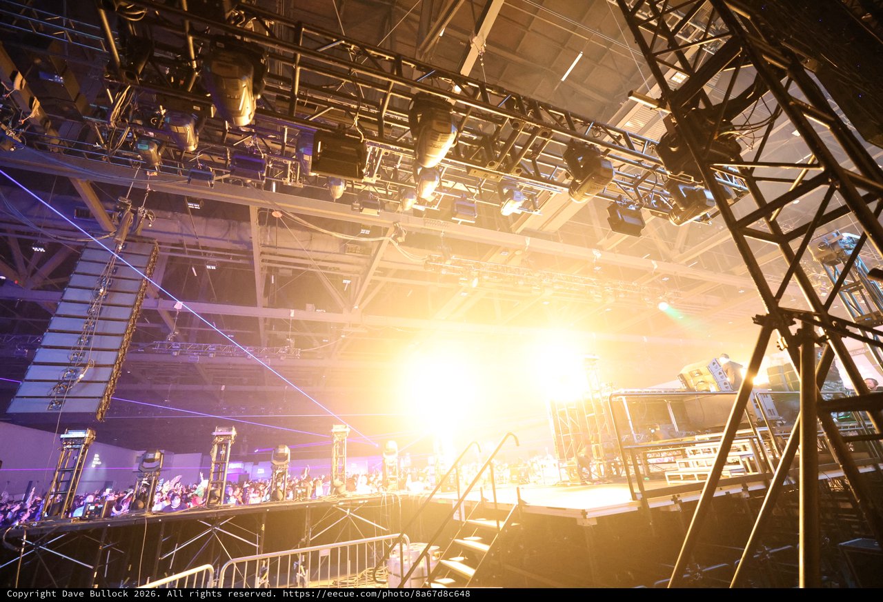 Blinding Stage Lights Ignite Wobbleland Festival Arena