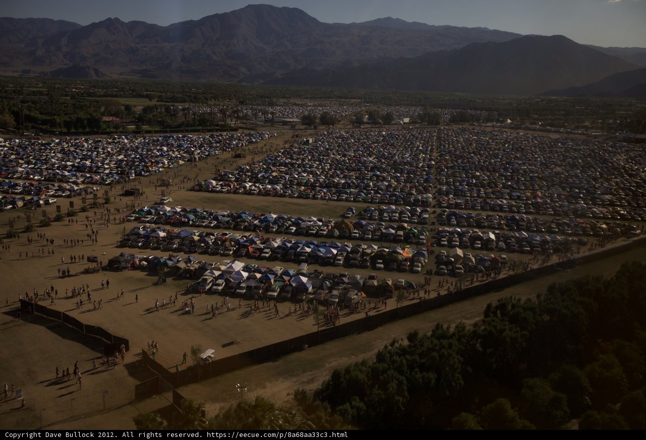 Aerial View of Coachella Weekend 2