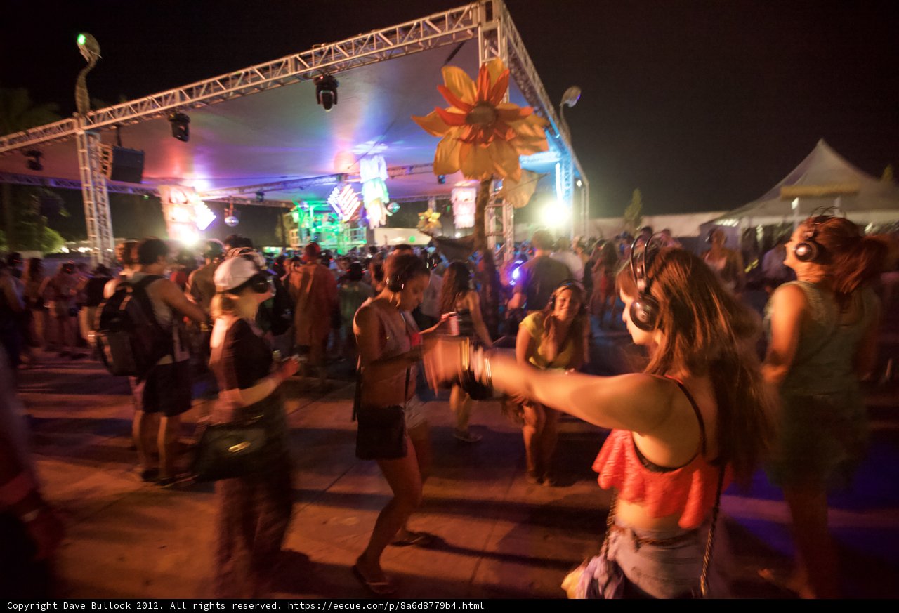 Nighttime Festivities at Coachella Music Festival