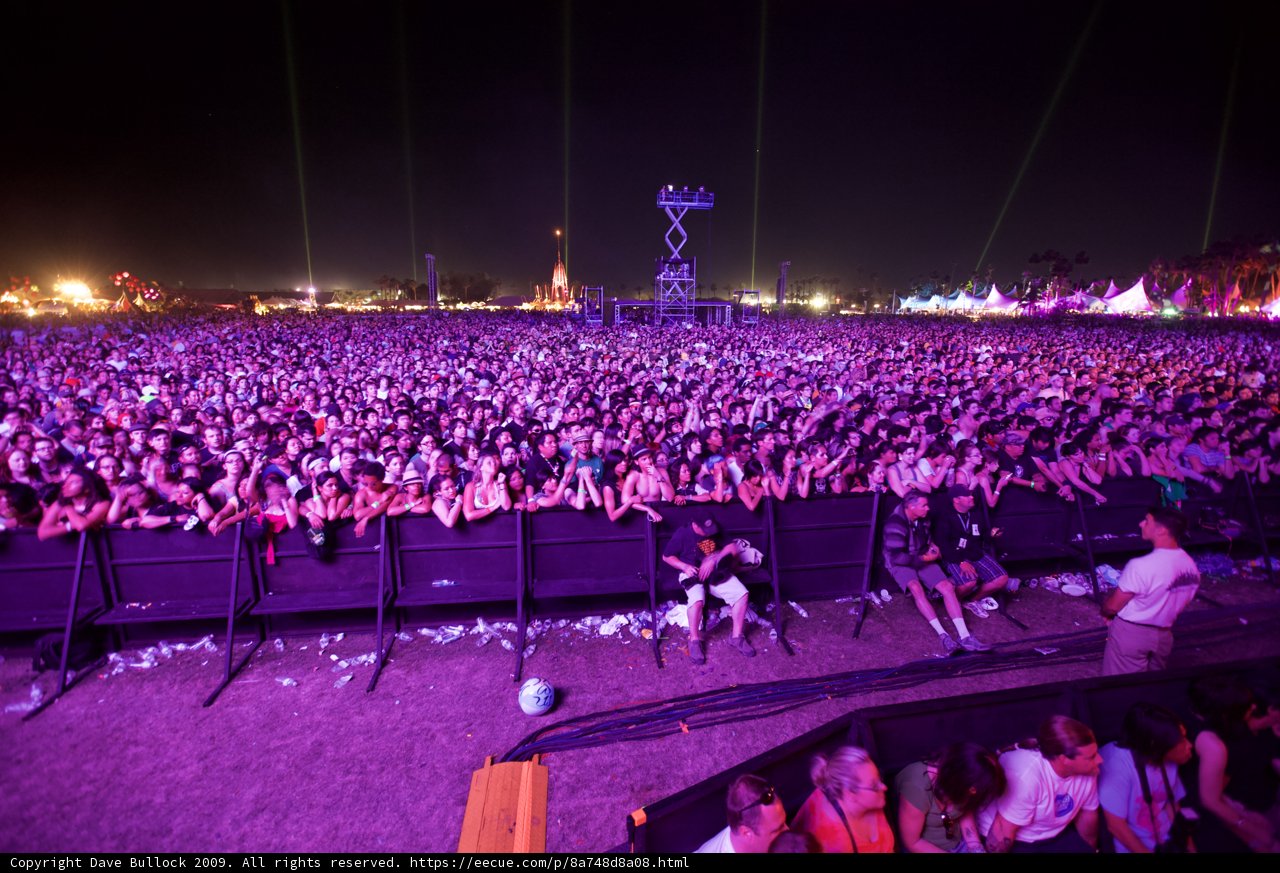 Coachella Concert Crowd Under the Night Sky