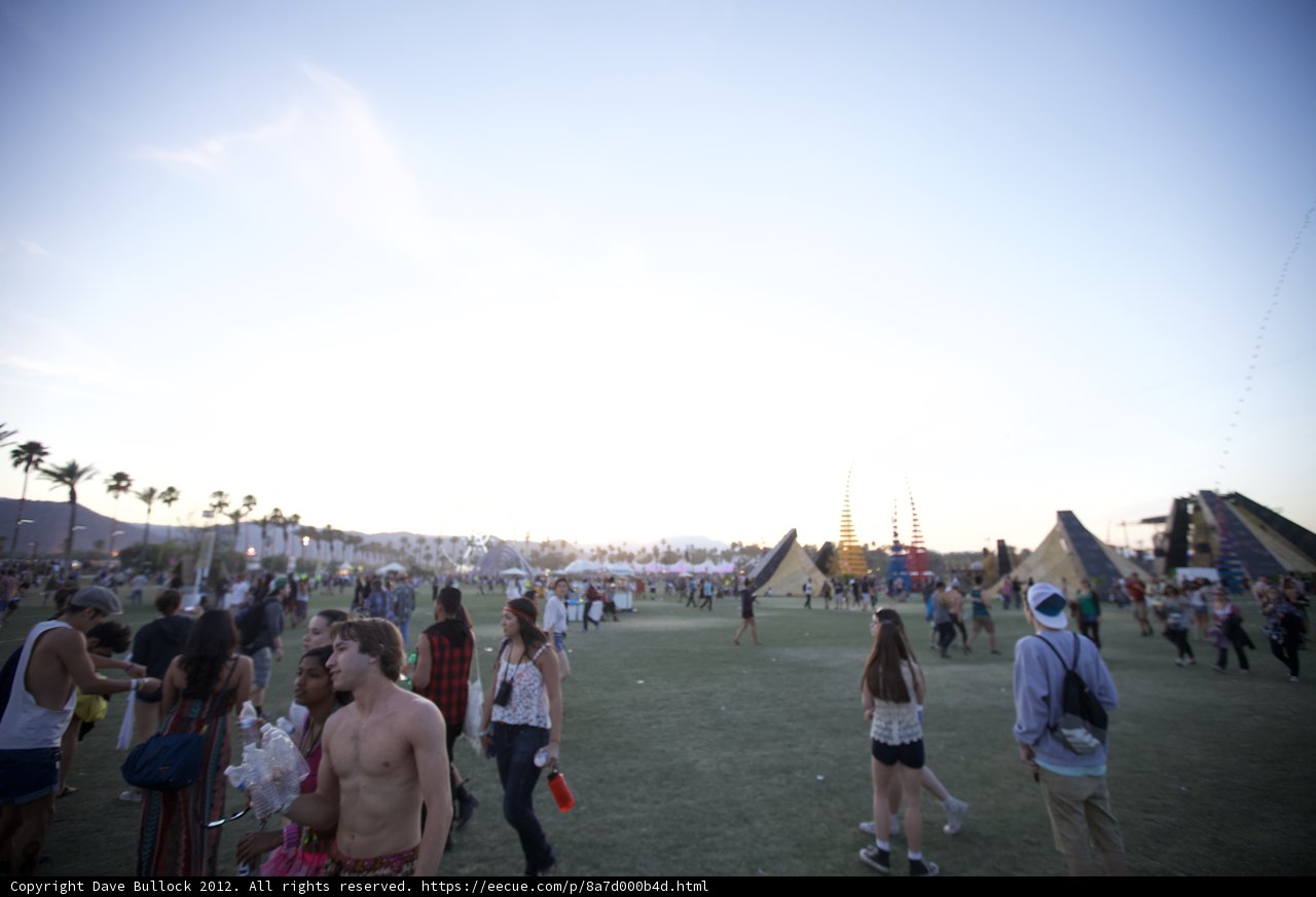 Walking Through the Festive Grass at Coachella