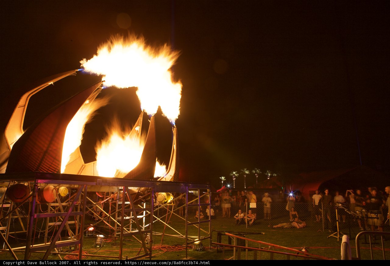 Burning Bonfire at Coachella