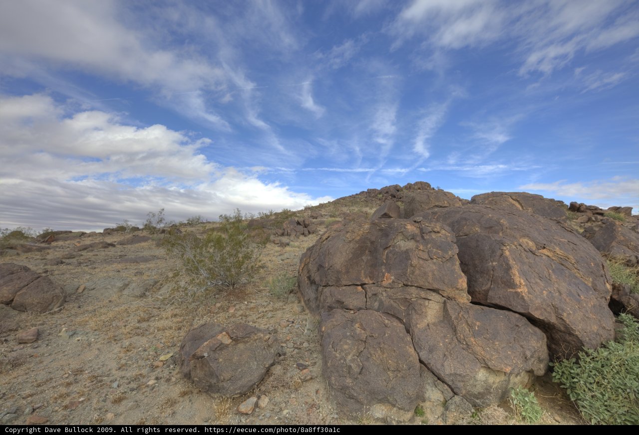 Rocky Terrain under Cloudy Skies