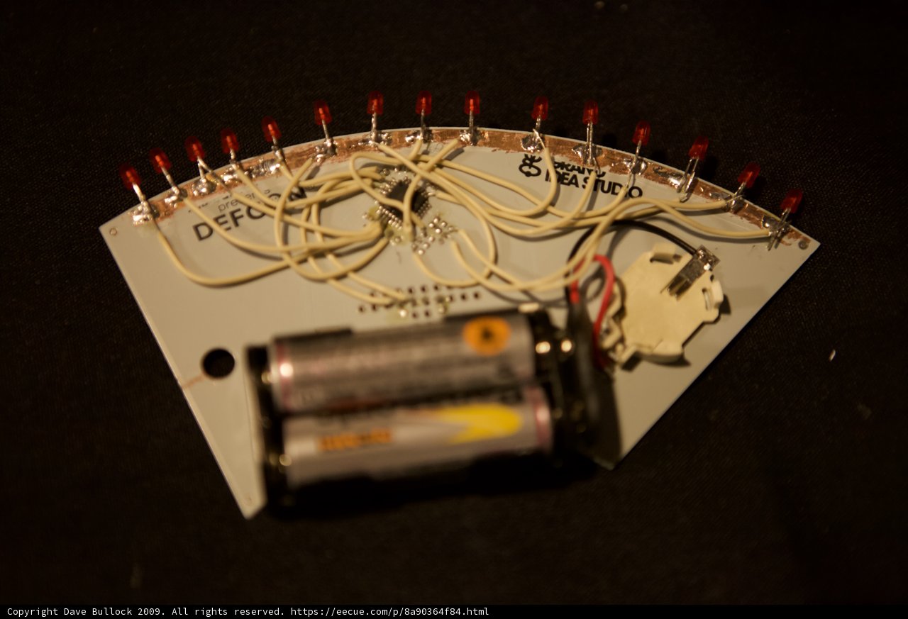 Red Lights on Circuit Board and Battery