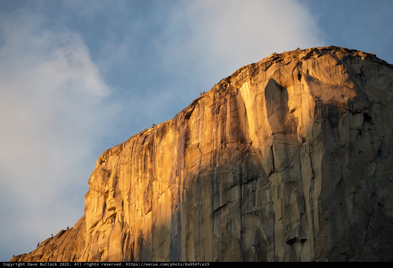El Capitan Bathed in Golden Hour Sunlight