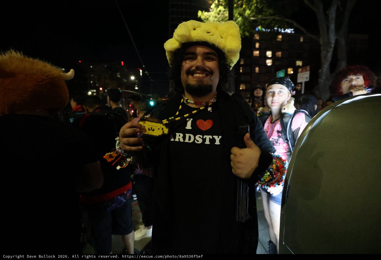 Enthusiastic Fan Celebrates at Wobbleland Festival Night