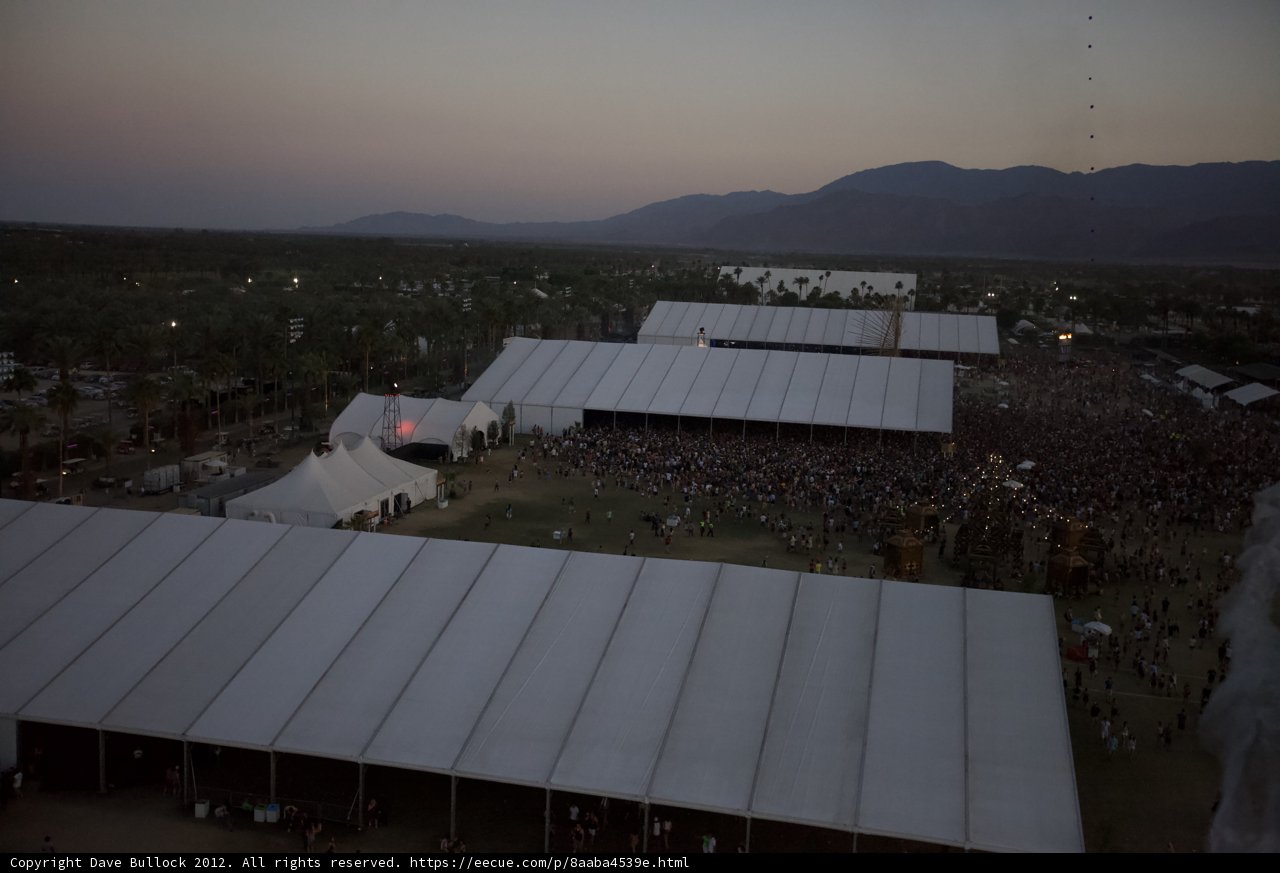 Aerial View of the Massive Tent During a Concert