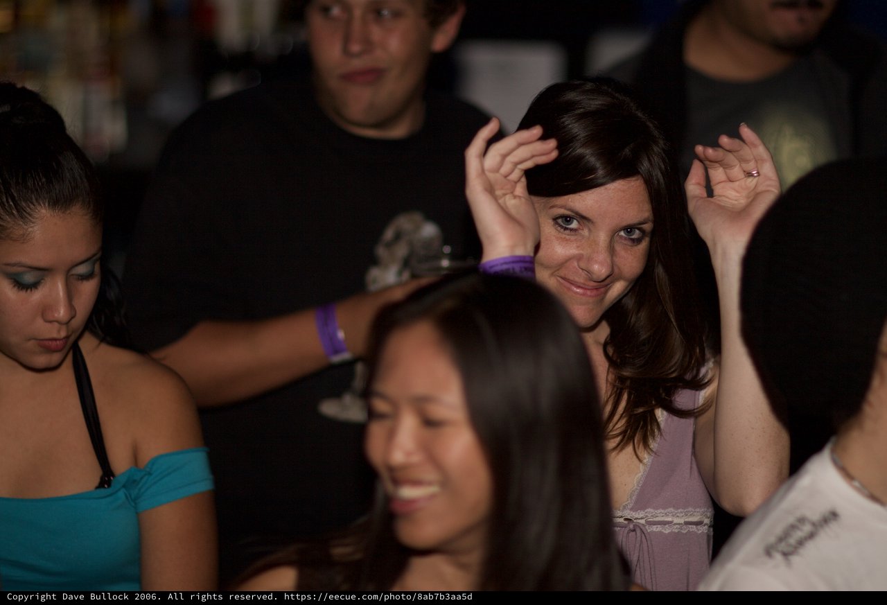Friends Dancing Together at a Nightclub Party