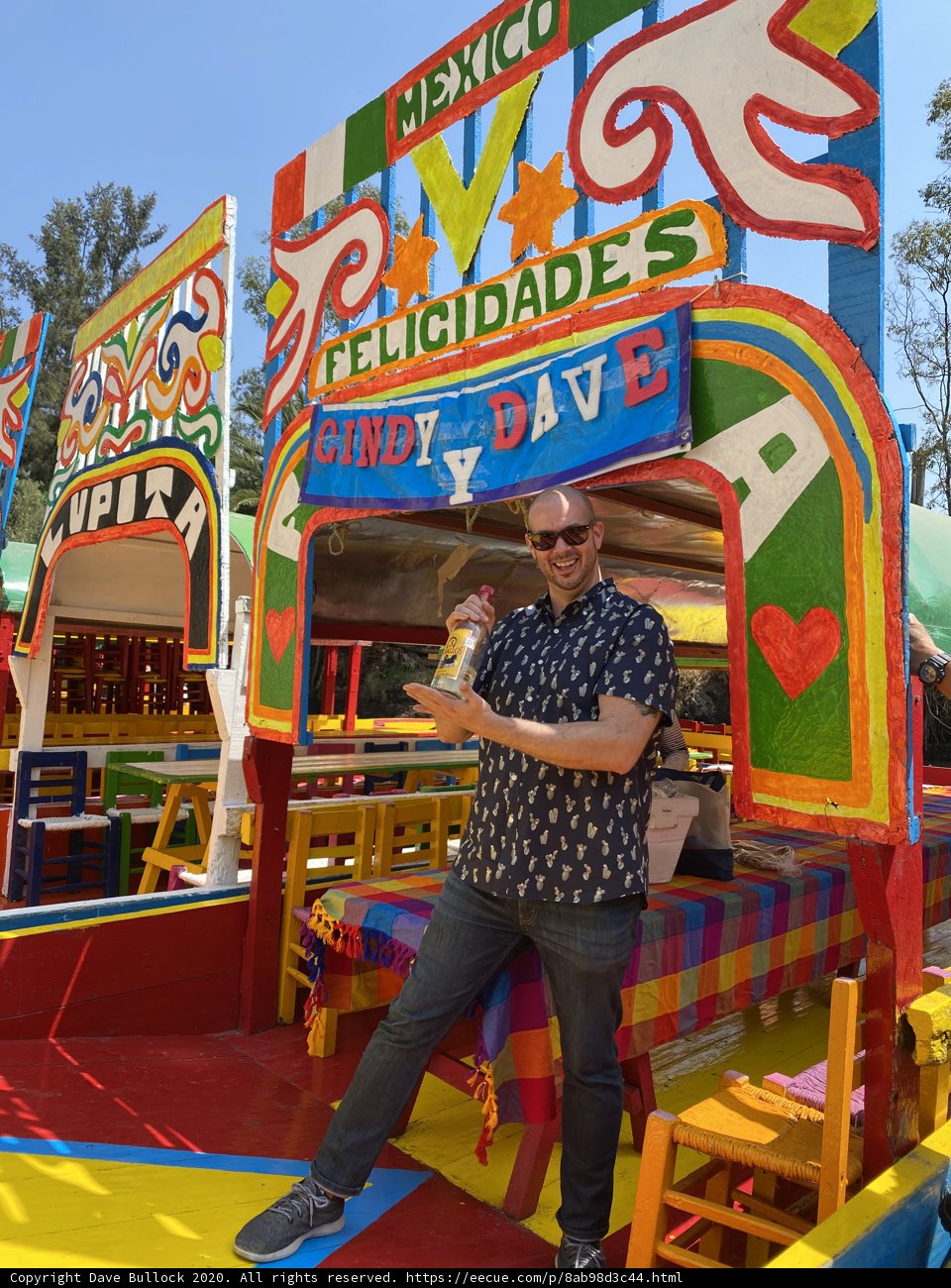 Colorful Boatman in Xochimilco