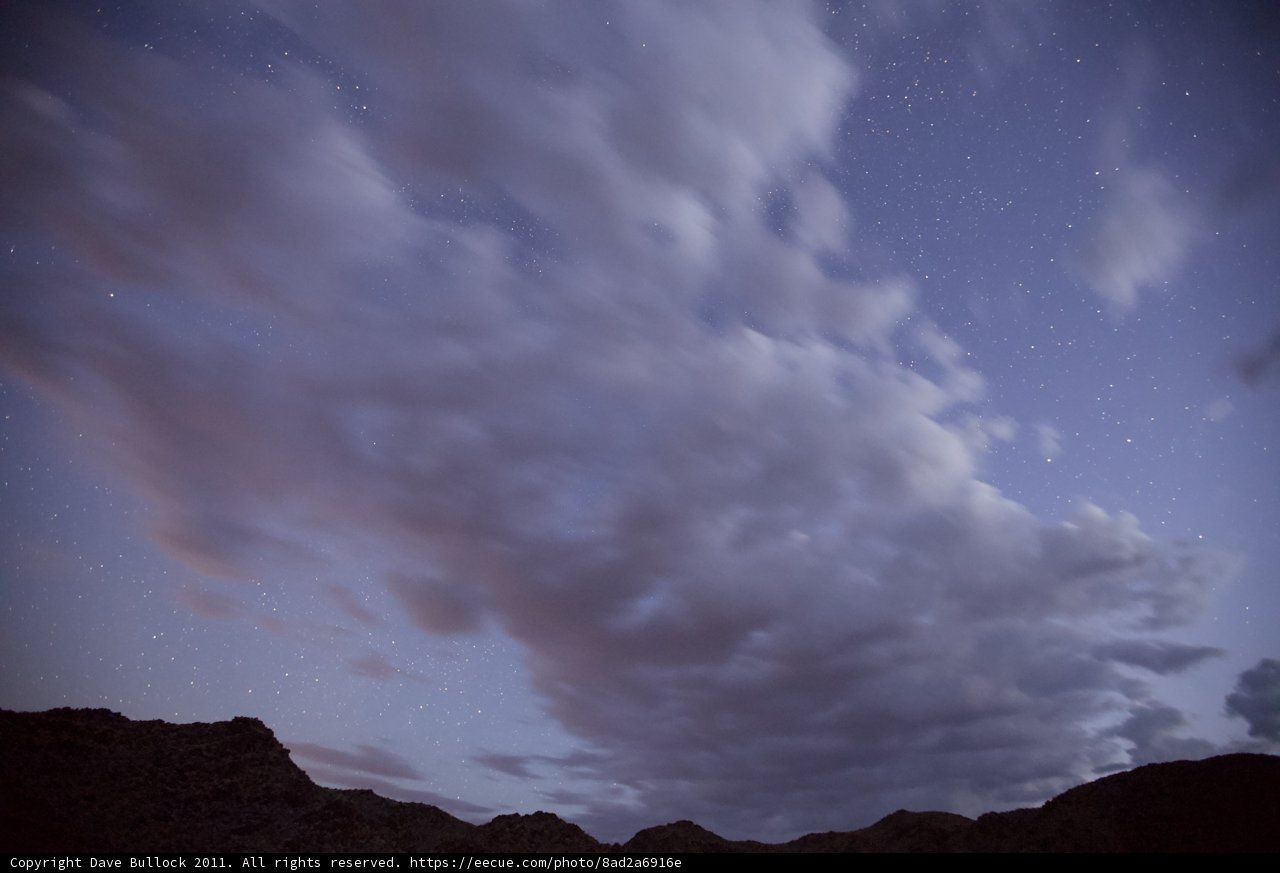Nighttime Scenery: Clouds and Stars