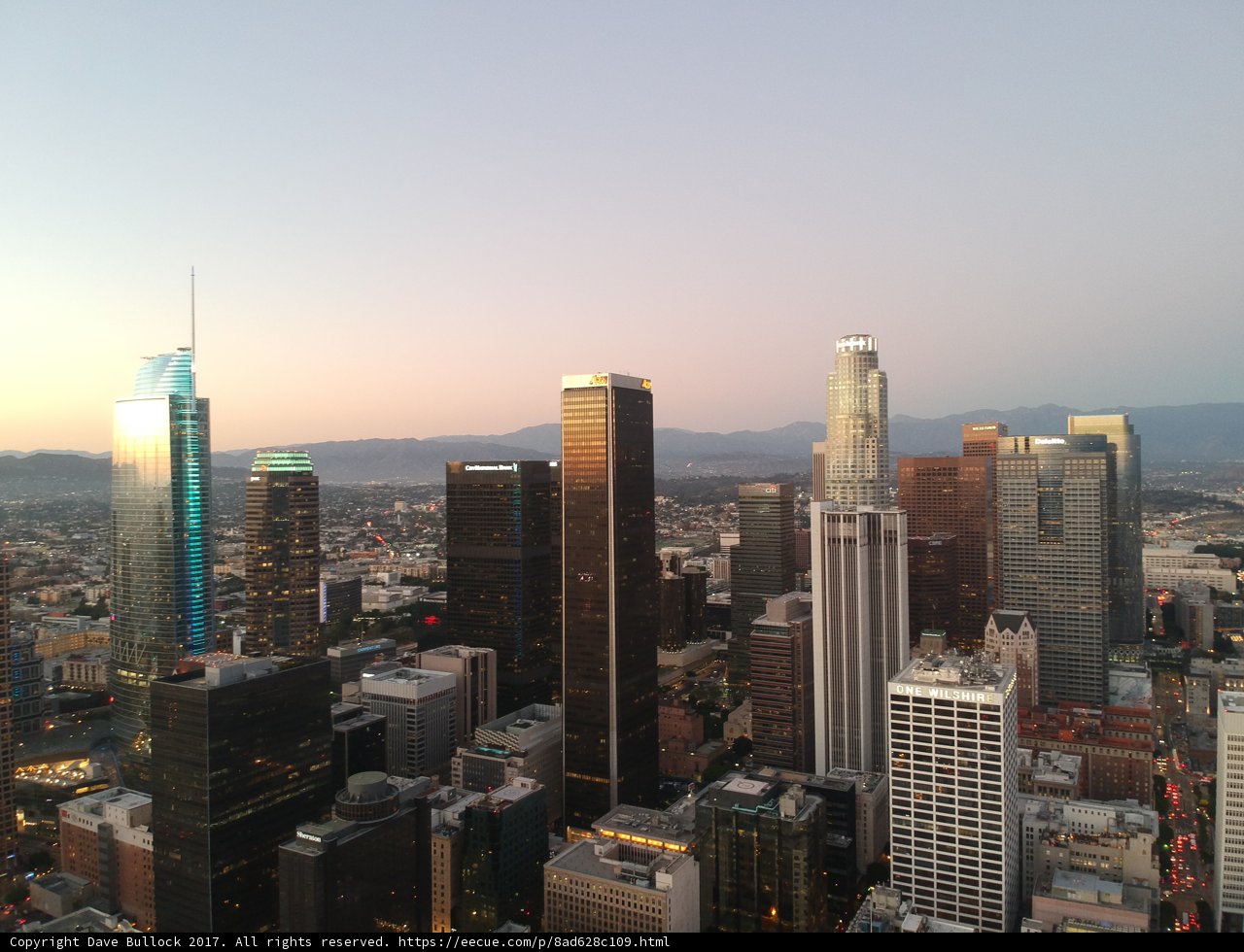 Cityscape of Los Angeles from Above