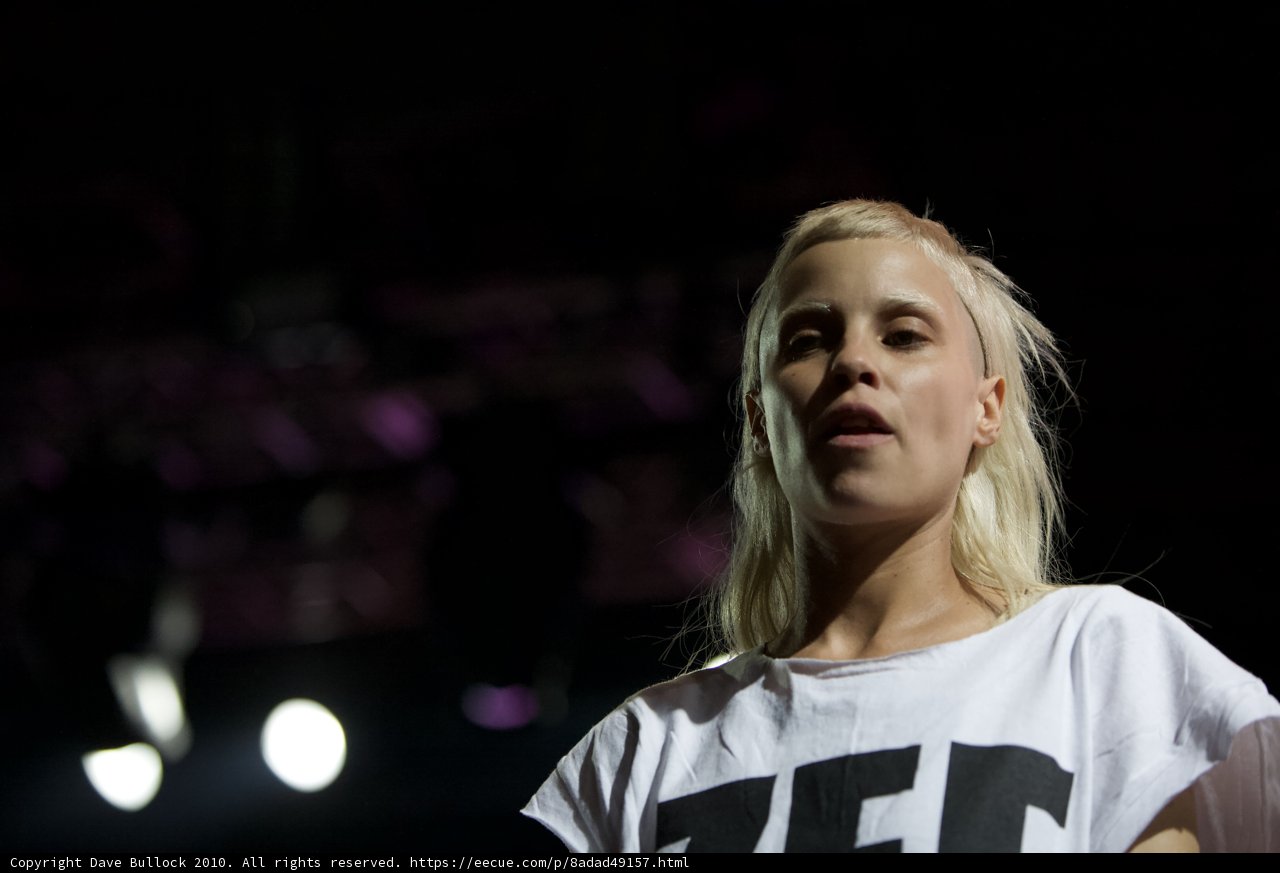 Yolandi Visser in a black T-shirt