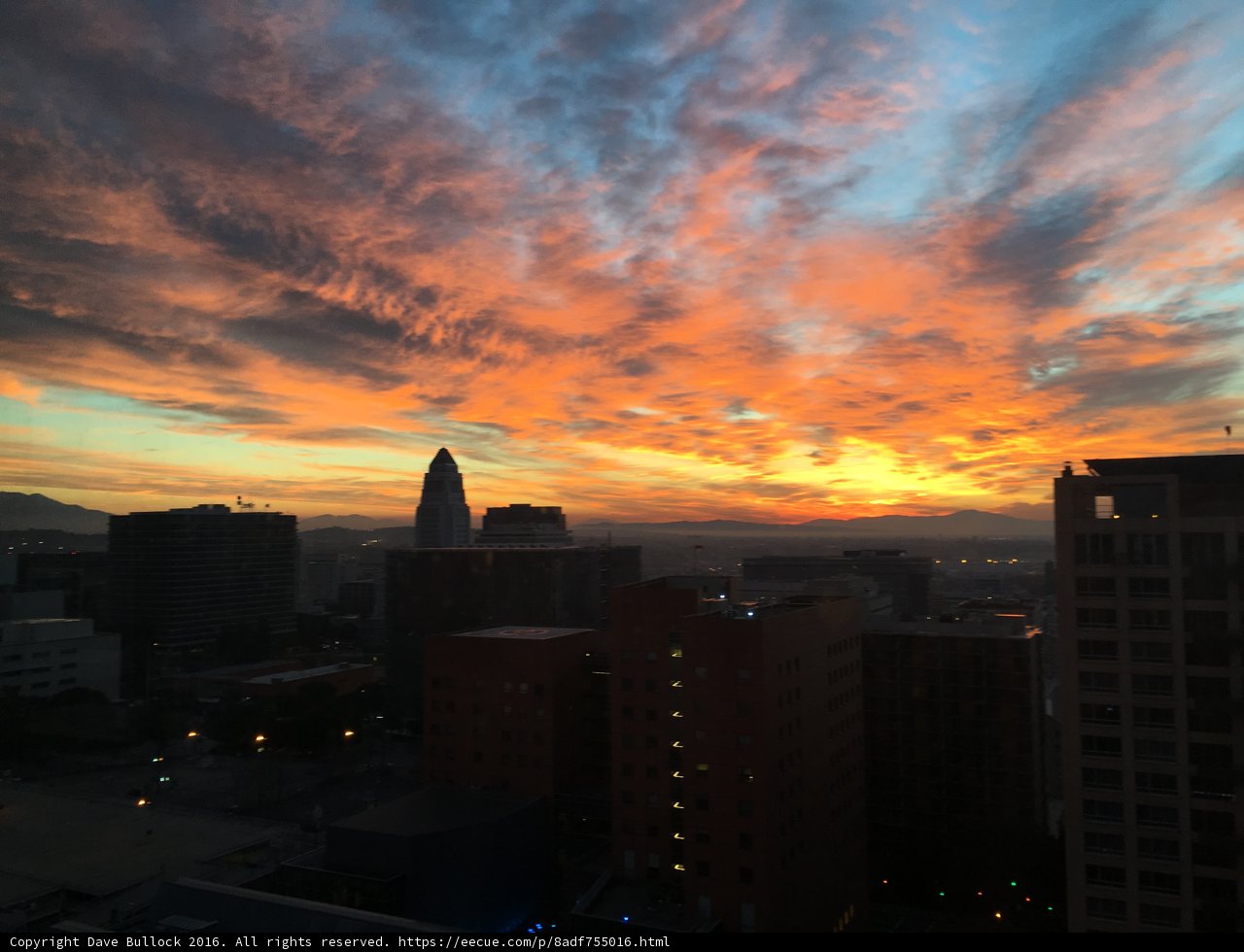 Vibrant Sunset Over the City Skyline