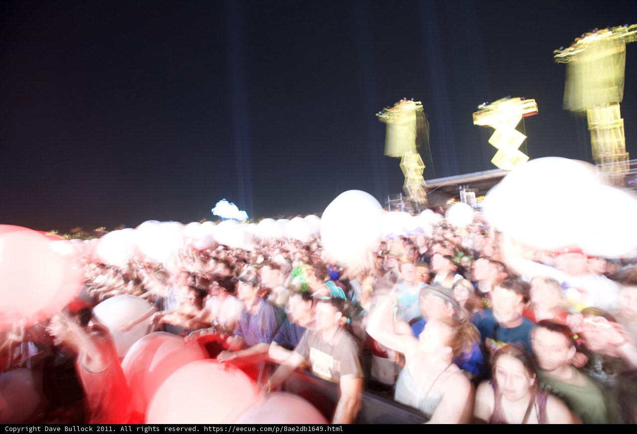 Blurry Night of Music and Balloons