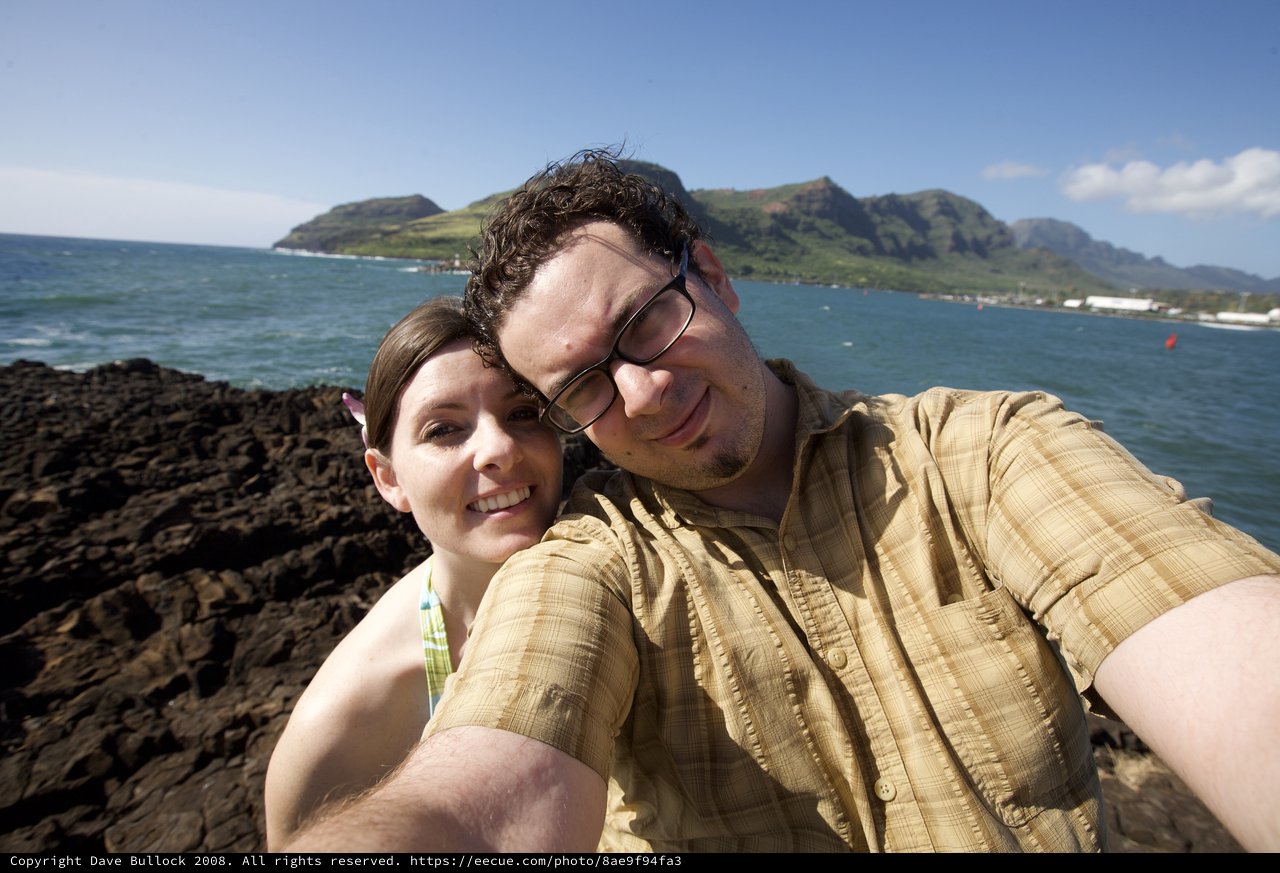 Couple's Selfie on Hawaii's Volcanic Coastline