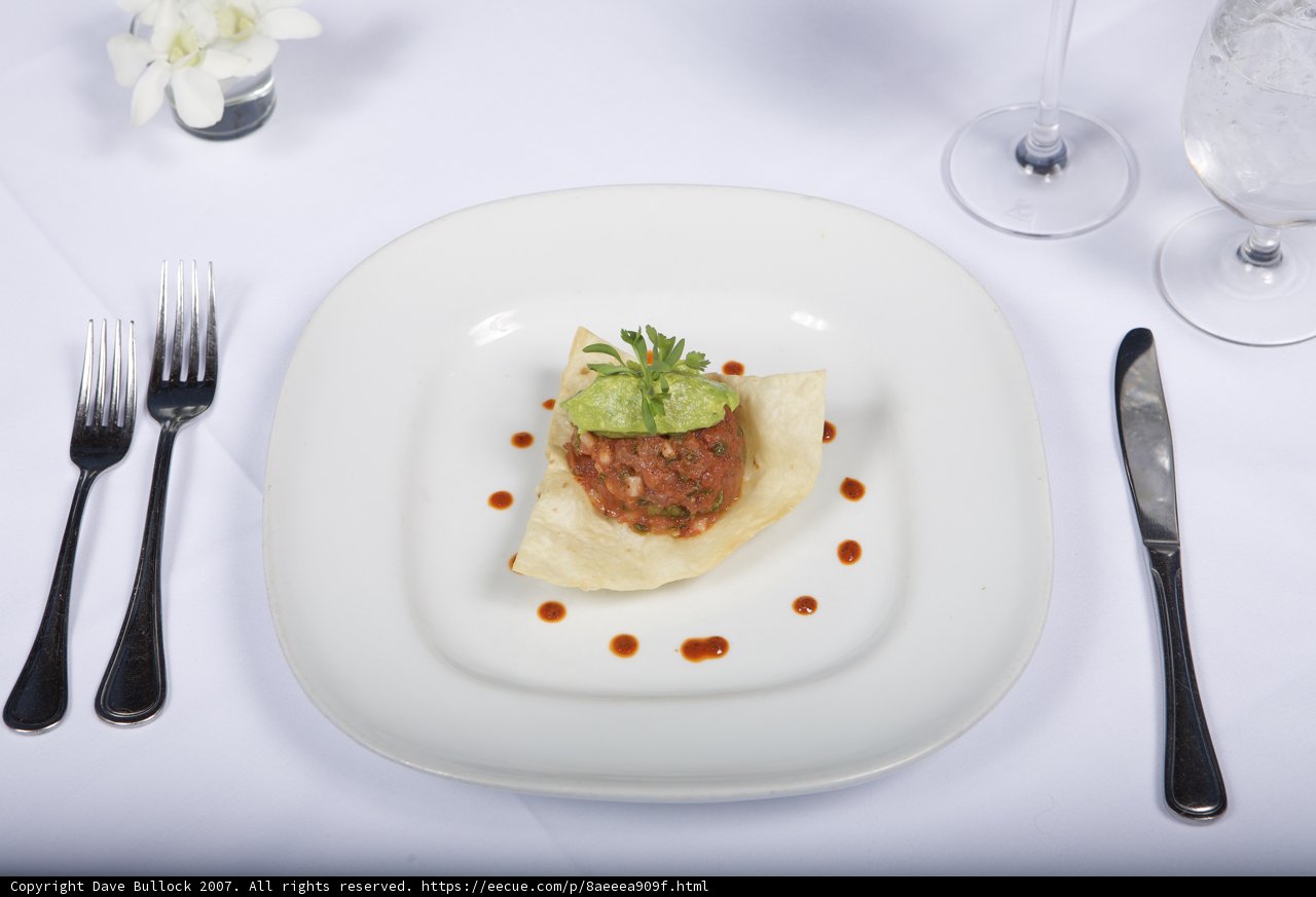 Food Presentation on a White Plate