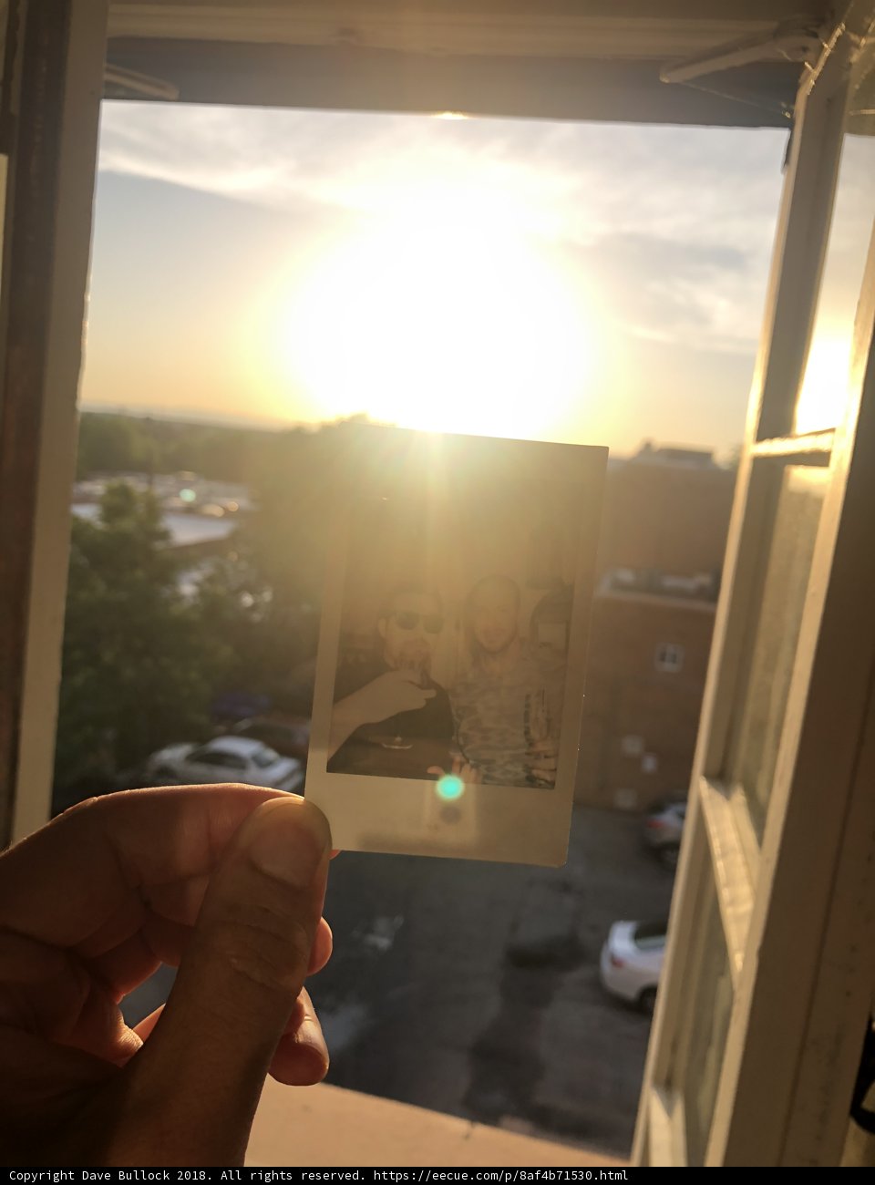 Capturing the Moment: Sunset Polaroid