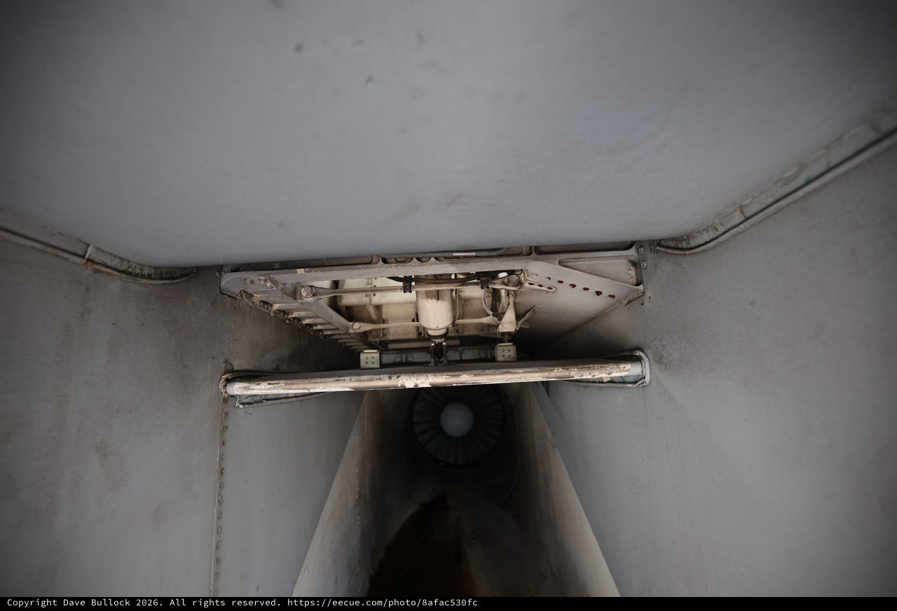 Looking Up Through Aircraft Elevator Shaft