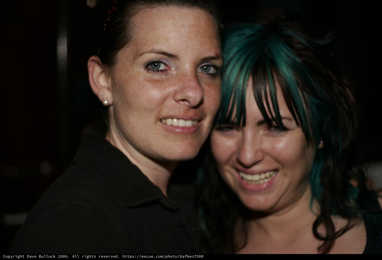 Two Friends Share a Joyful Moment at Night