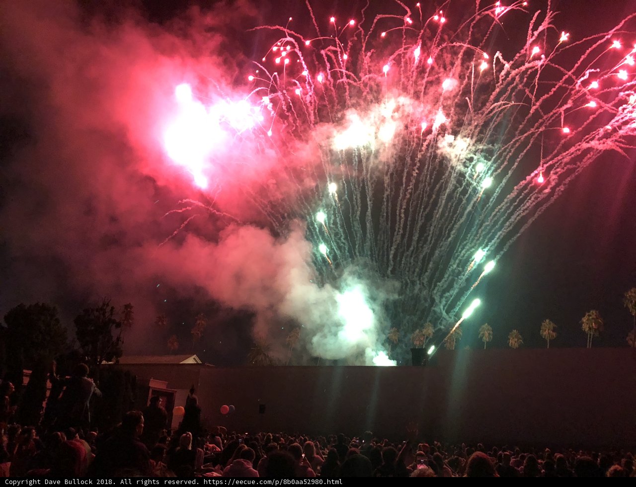 Explosive Fireworks at Los Angeles Concert