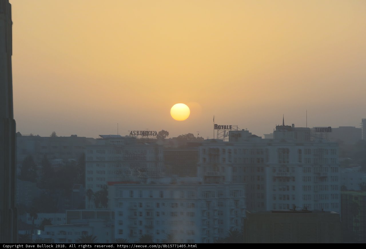 Los Angeles City Skyline at Sunset