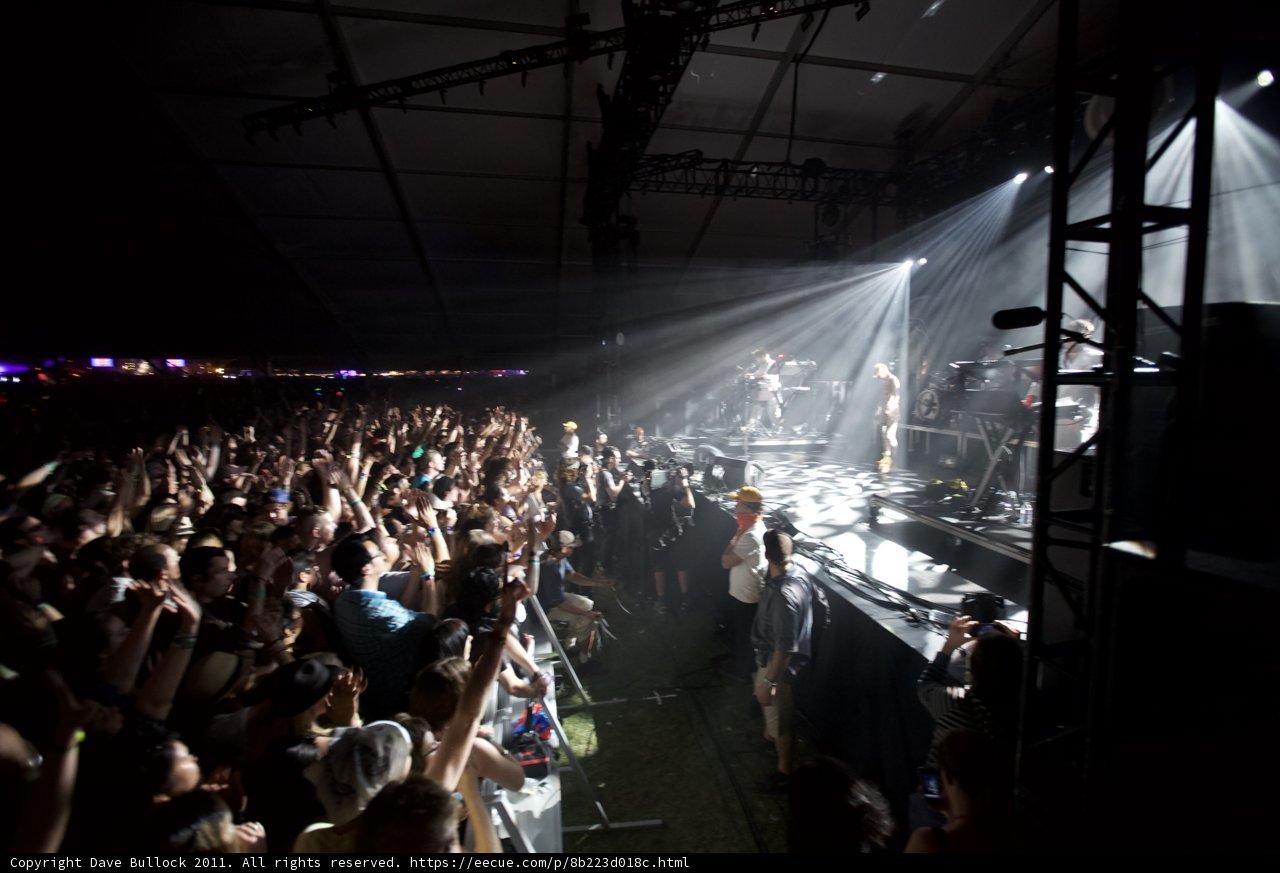 Spotlight on the Crowd at Coachella