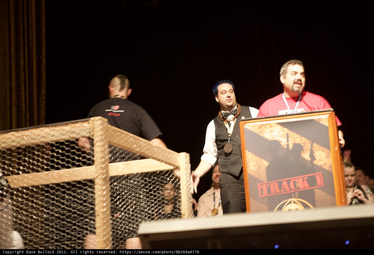 Speaking at the Plywood Podium