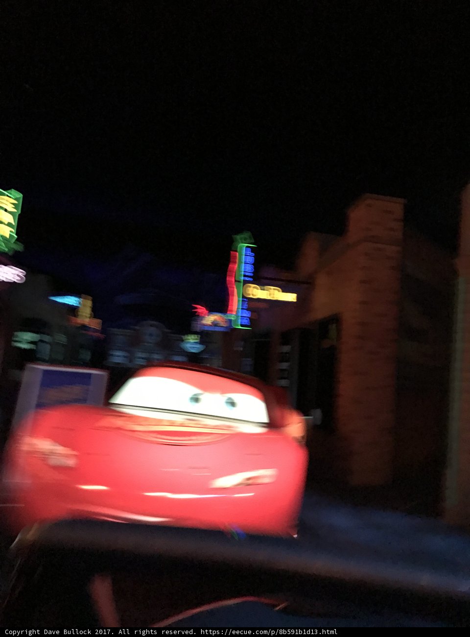 Nighttime Drive in Cars Land