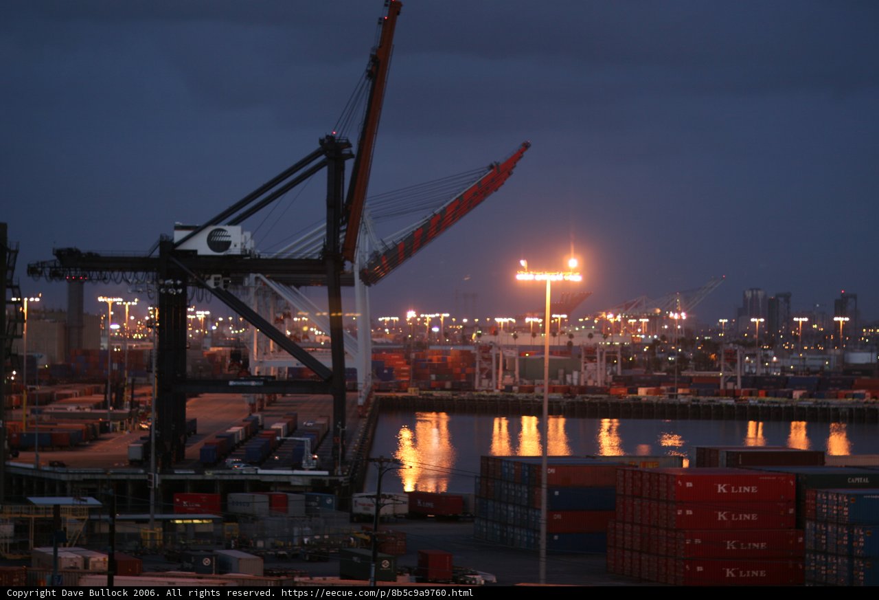 Red Crane at the Waterfront