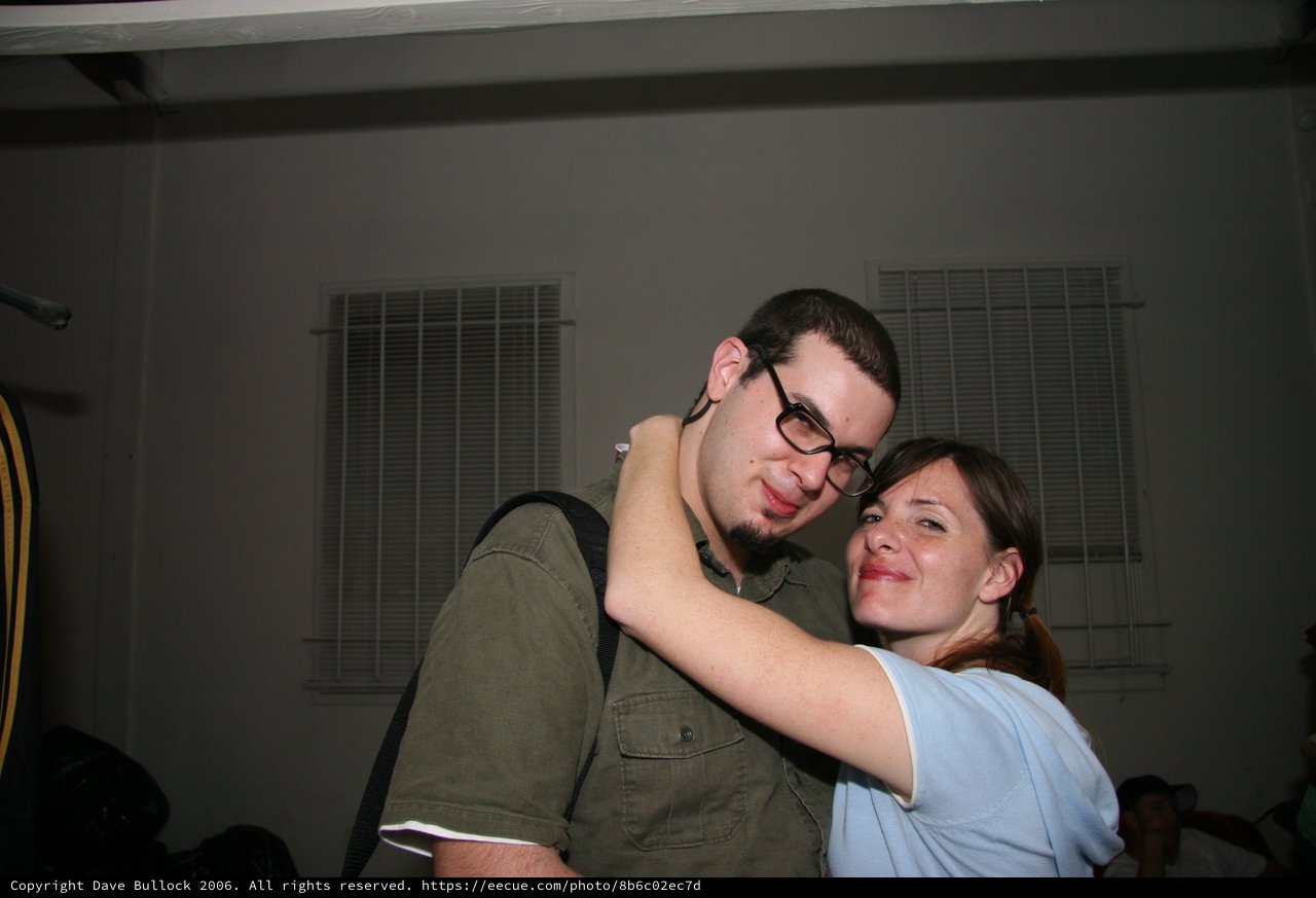 Couple Embracing at New Year's Eve Party 2005