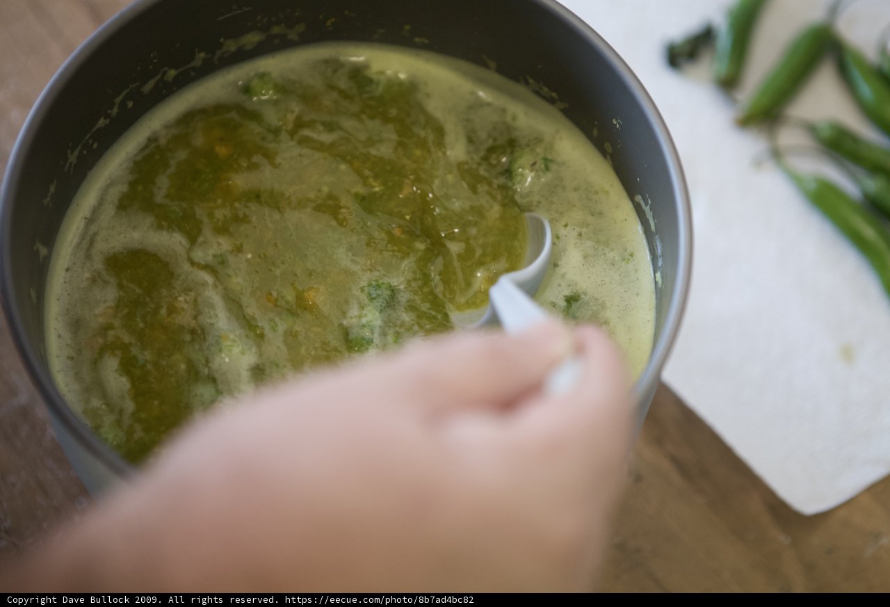 Green Sauce Stirring