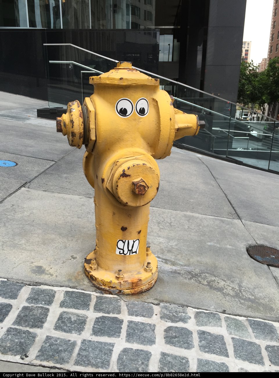 Yellow Hydrant with Character