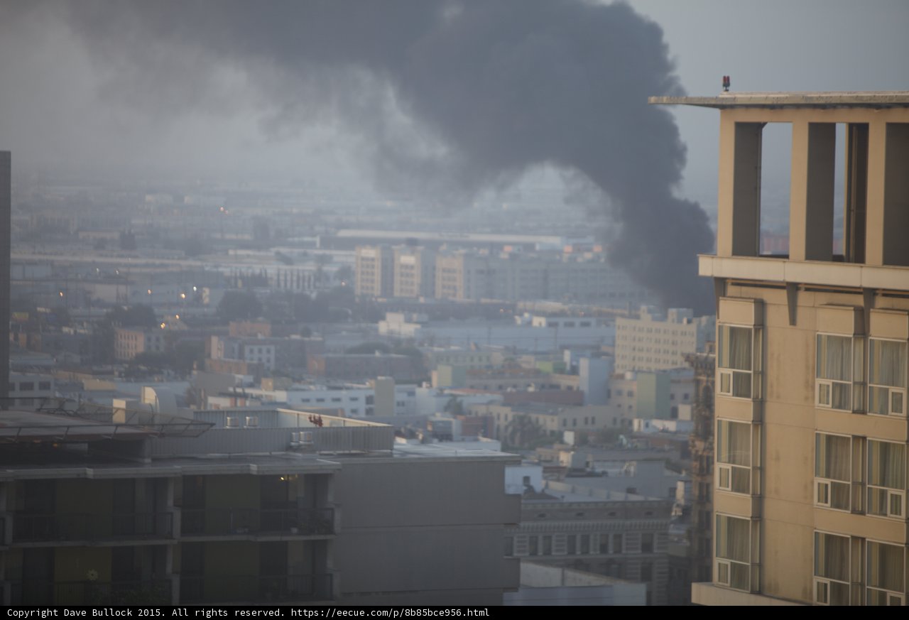 Fire Smoke Column Rising