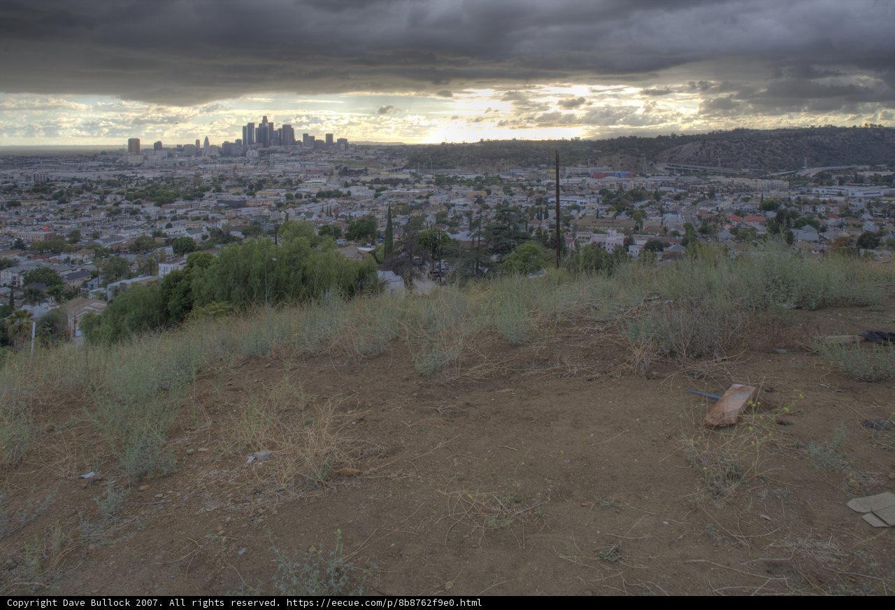 A Cityscape by Sunset