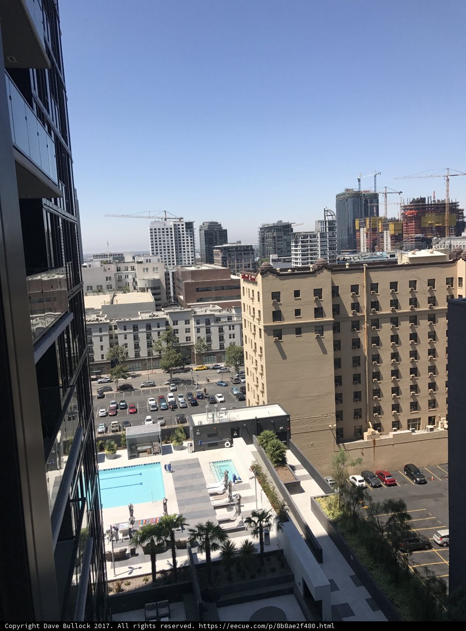 Poolside Cityscape