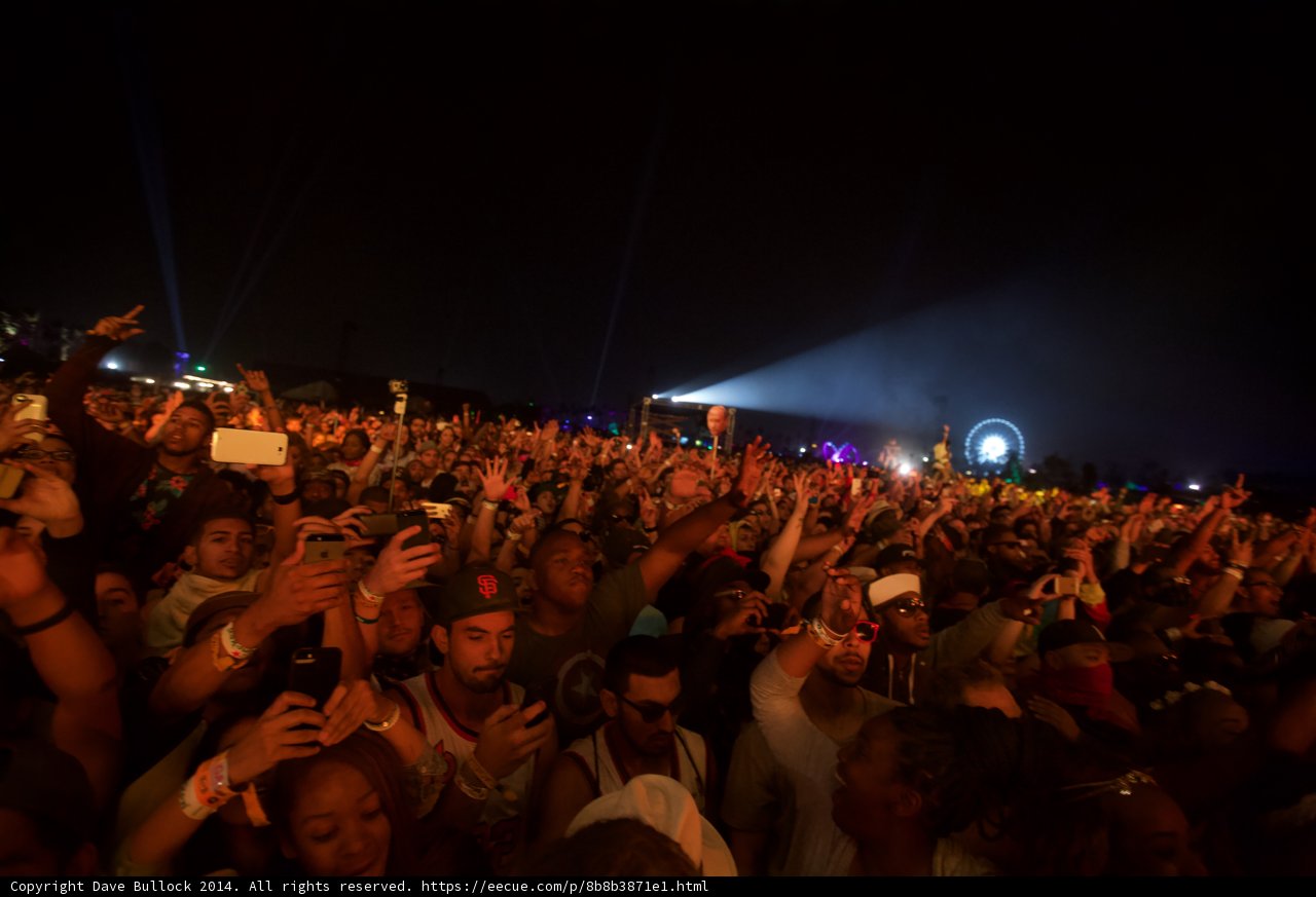 Phone-Wielding Crowd at Coachella Concert