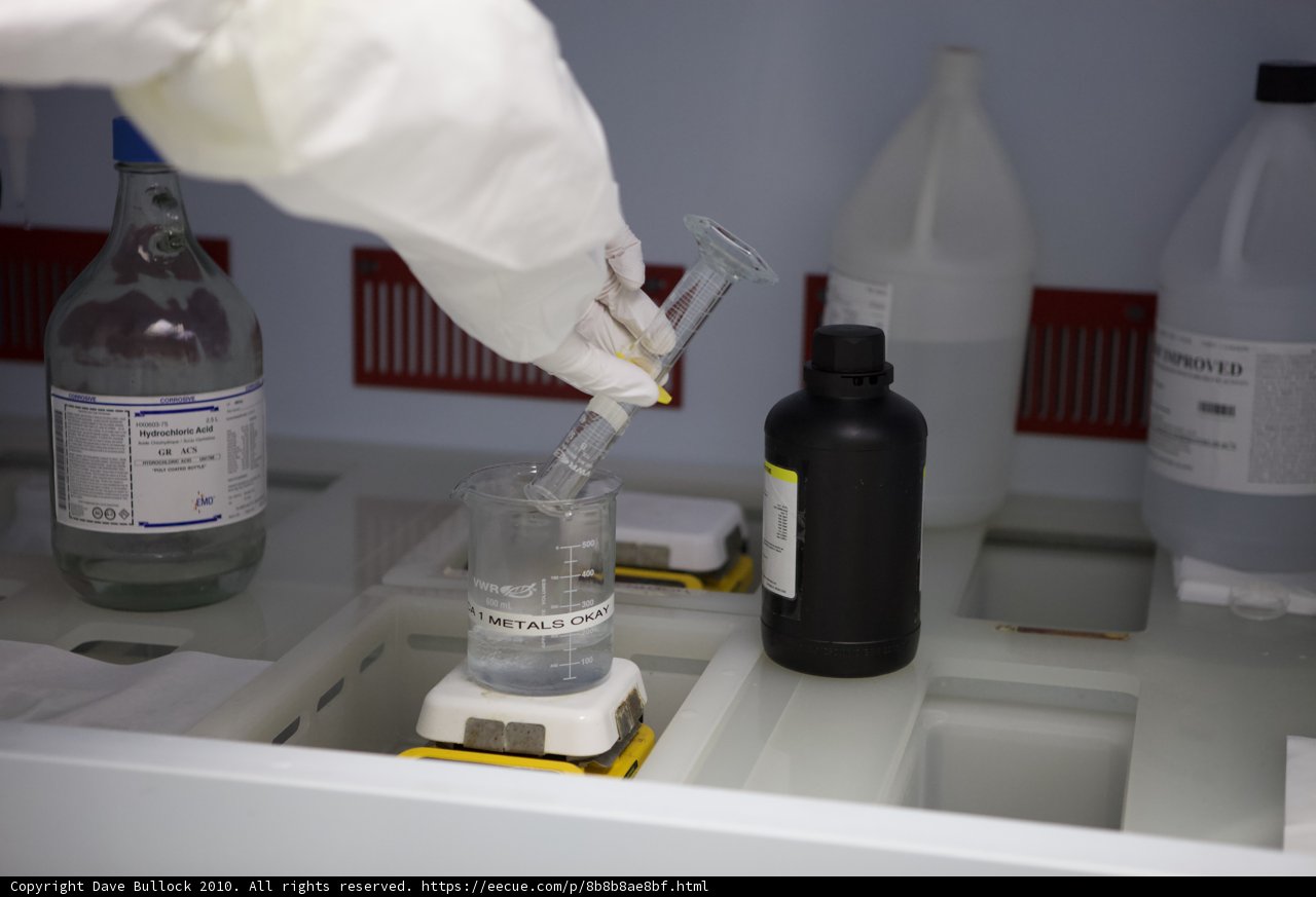 Pouring Chemical in the Lab
