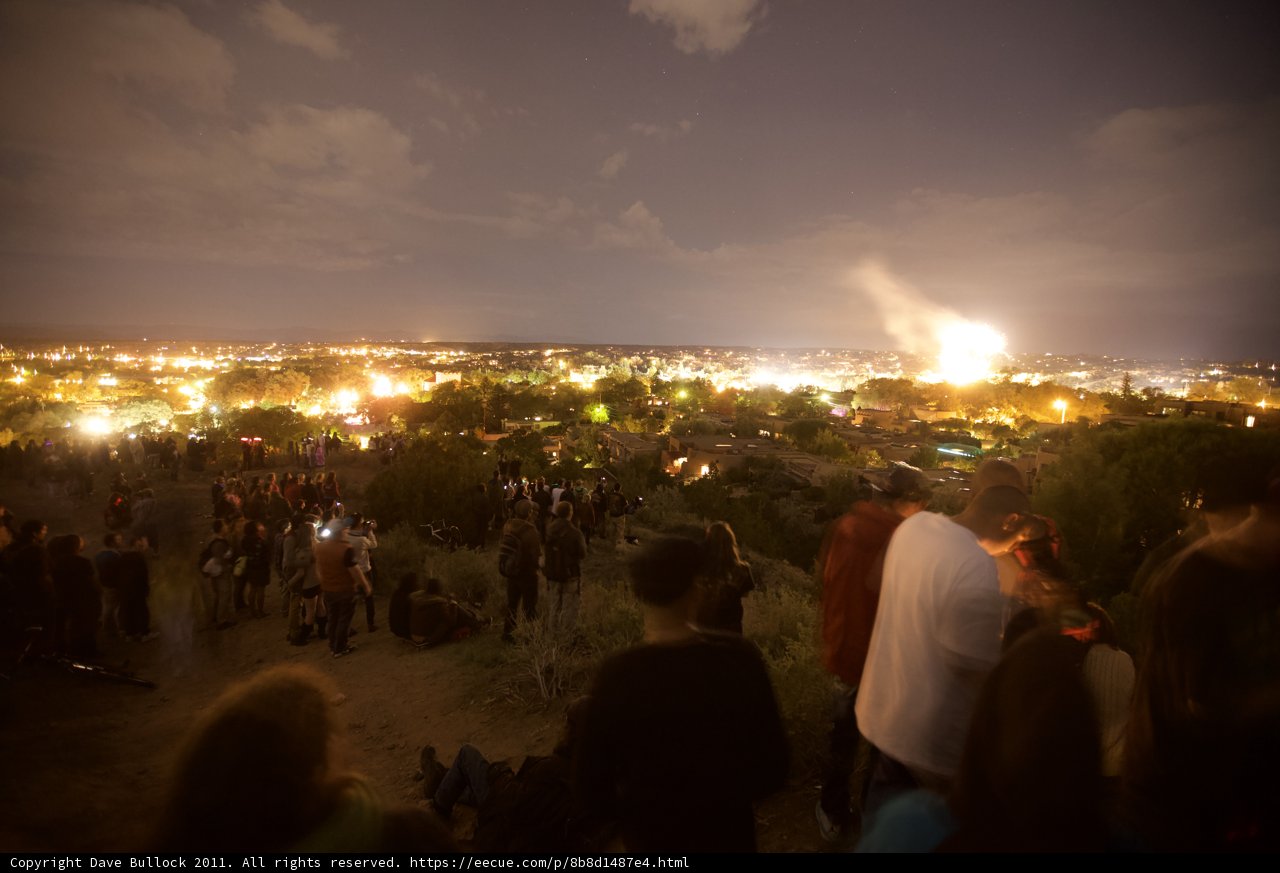 Crowded Hillside at Santa Fe Fiestas