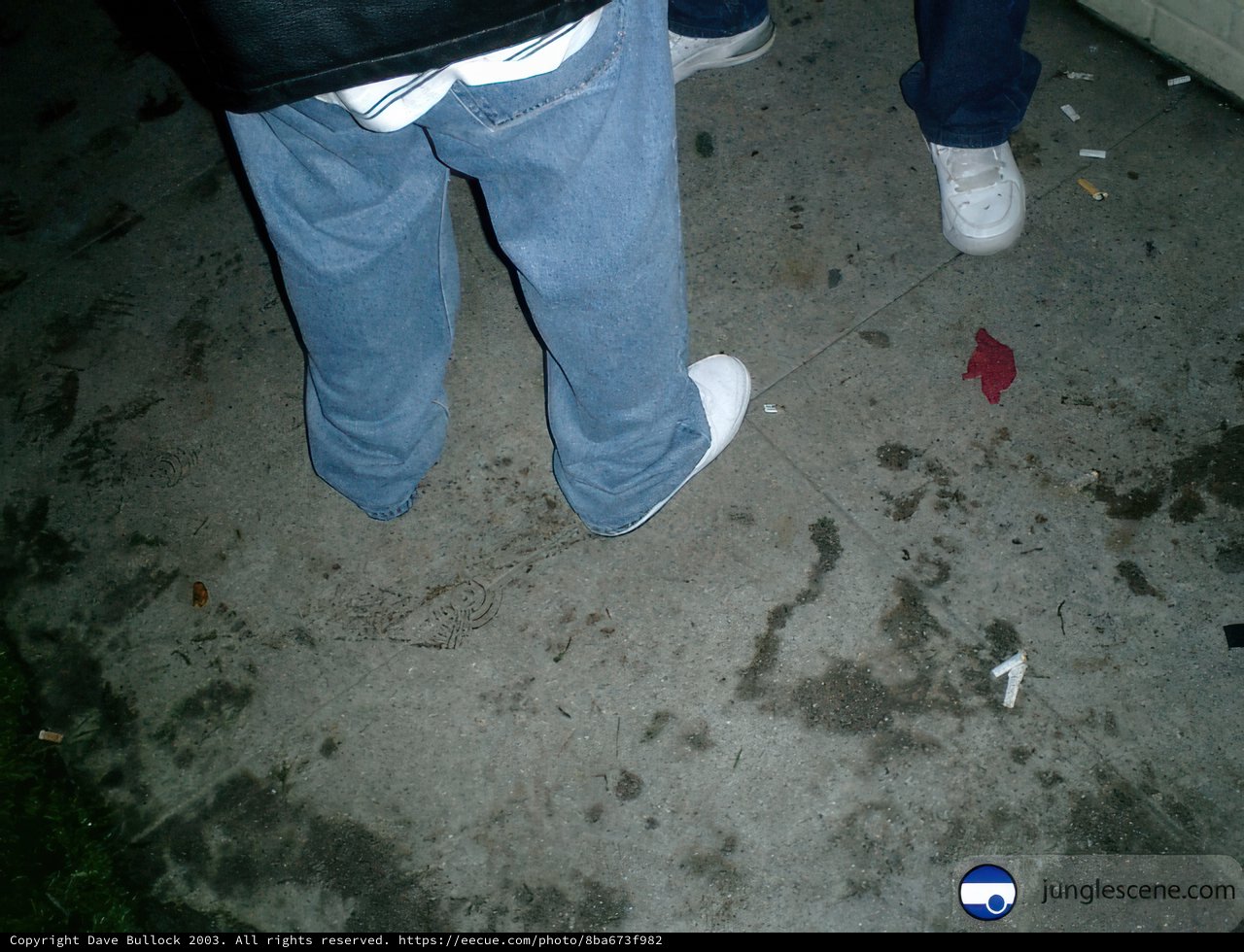 Stylish Sneakers on the Sidewalk